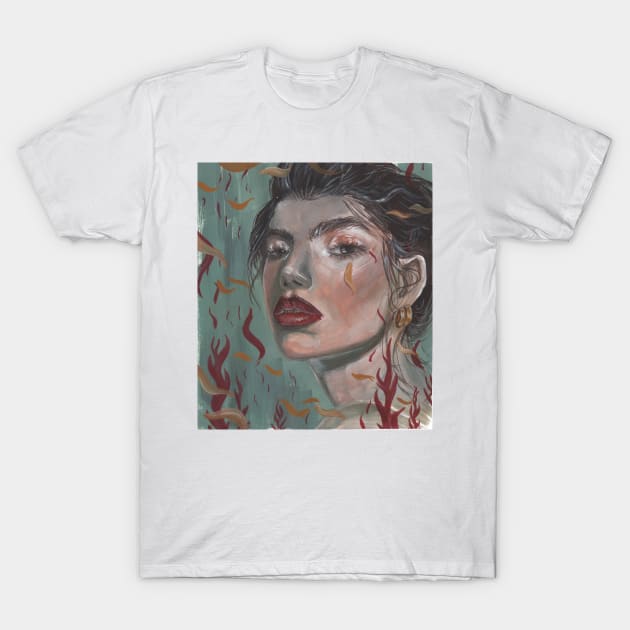 portrait of a girl T-Shirt by SosiCreatesArt